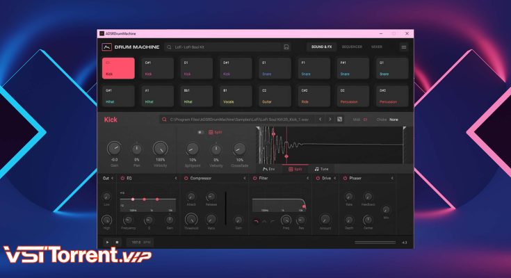 ADSR Sounds Drum Machine v1.3.1 STANDALONE, VST3i x64