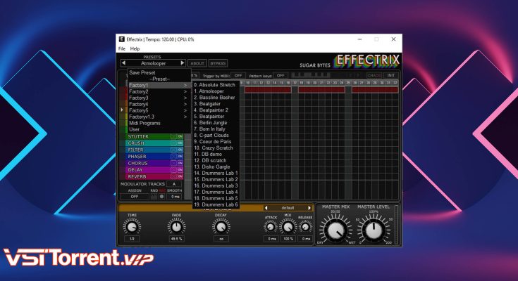 Sugar Bytes Effectrix 1.4.8 STANDALONE, VST, VST3, AAX x86 x64